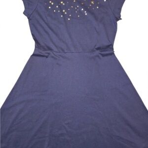 NWOT Girls Purple Dress with Gold Stars